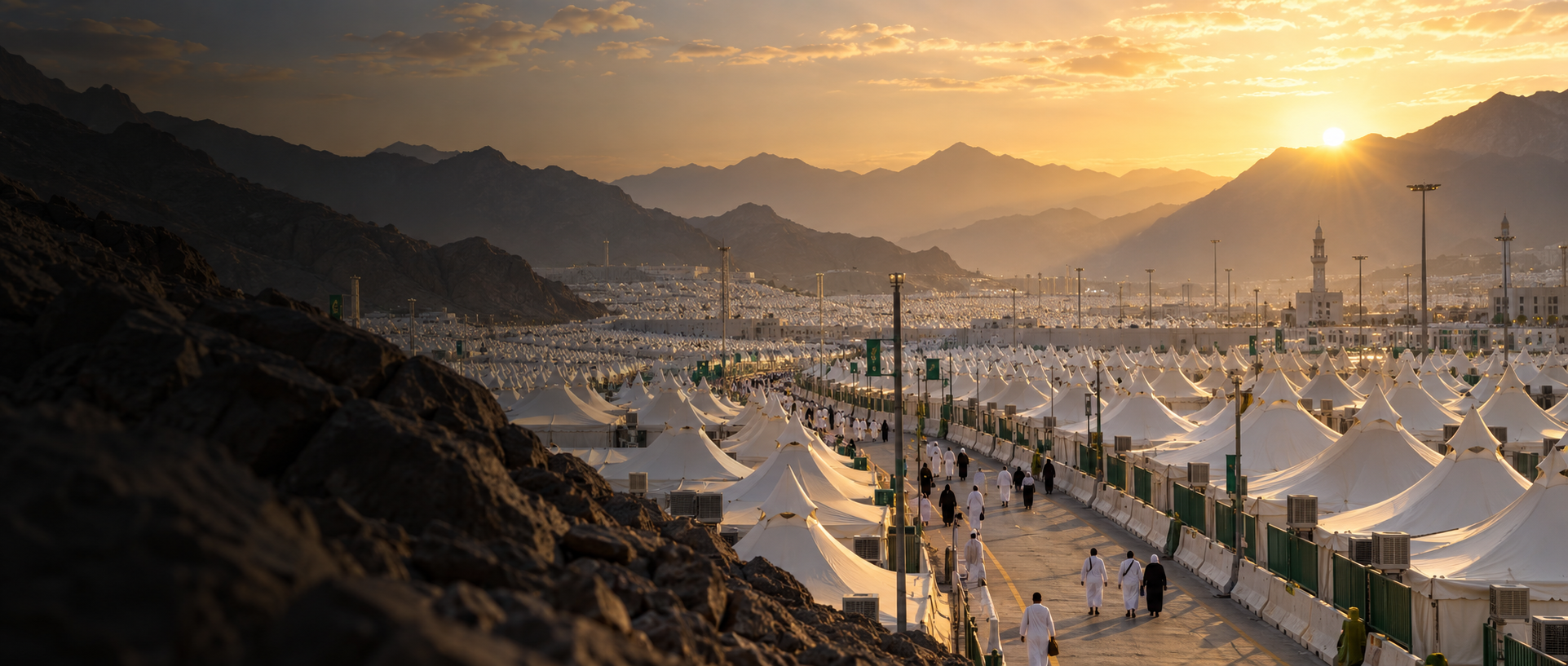 Illustrative view of the tents at Mina